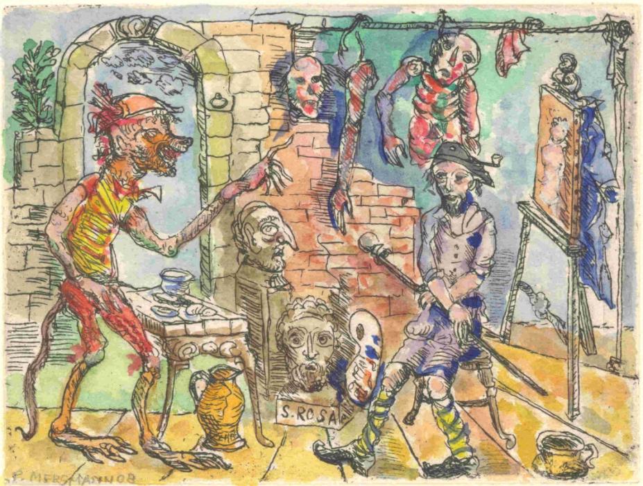 Salvator Rosa. Schmährede eines beleidigten Affen gegen die Malkunst. [Erstdruck]