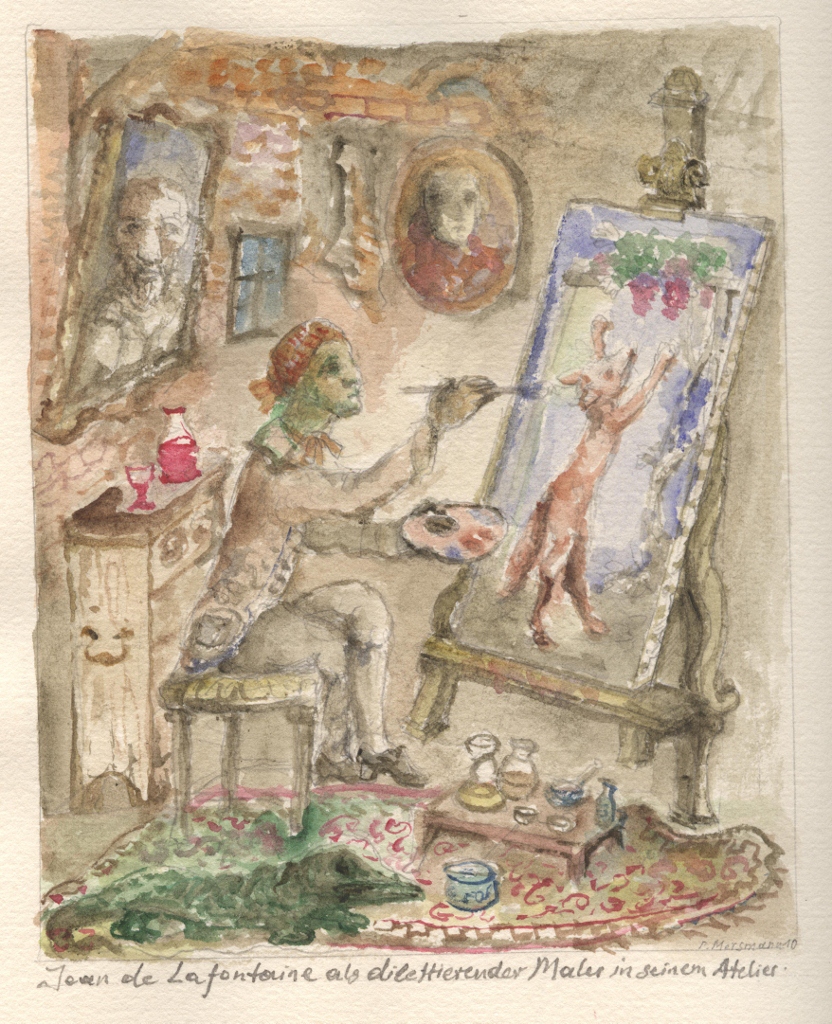 Jean de Lafontaine. Der Fuchs und die Trauben. [Erstdruck]